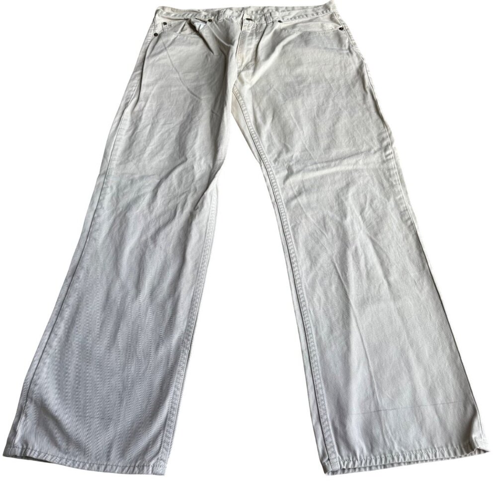 Polo Ralph Lauren Mens Dungarees Straight Leg Pants Light Beige Size 36/32 *Flaw